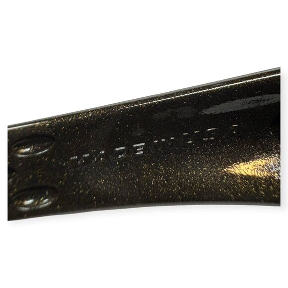 Oakley Ten X Polarized Sunglasses Gold Black Frame with Gold Lenses Retro Rare - Picture 8 of 9